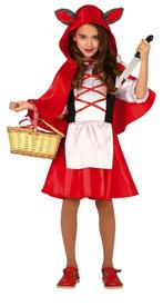 Roodkapje Kostuum Kind rood, Kinderen en Baby's, Carnavalskleding en Verkleedspullen, Nieuw, Verzenden