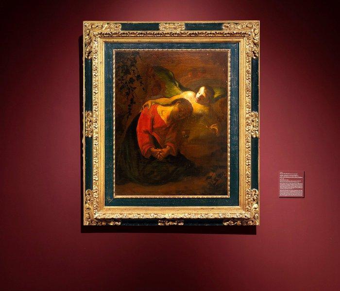 Da Paul Troger (1698–1762), Navolger van - Cristo sorretto, Antiquités & Art, Art | Peinture | Classique