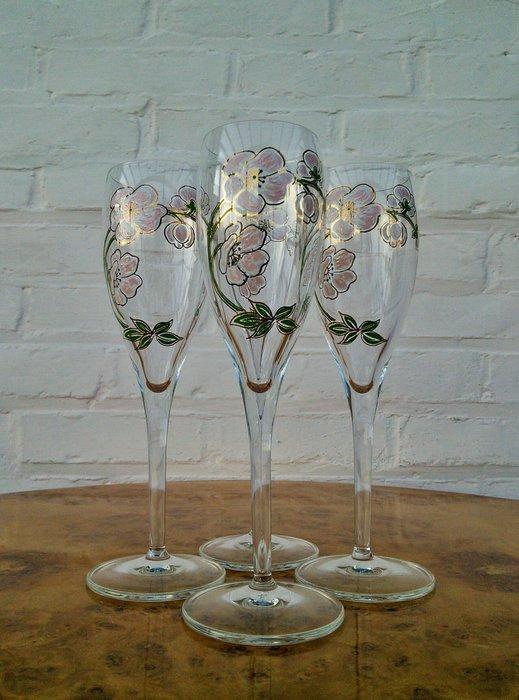 Champagne fluitje (4) - Emaille, Verguld, Glas, Antiek en Kunst, Curiosa en Brocante