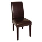 Stoelen | Kunstleer/Hout | Dark Brown | Houtlook Poten |, Zakelijke goederen, Verzenden, Nieuw in verpakking