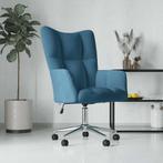 vidaXL Relaxstoel fluweel blauw, Huis en Inrichting, Fauteuils, Verzenden, Nieuw