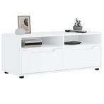 vidaXL Tv-meubel VISNES 100x40x38 cm bewerkt hout wit, Huis en Inrichting, Kasten |Televisiemeubels, Verzenden, Nieuw