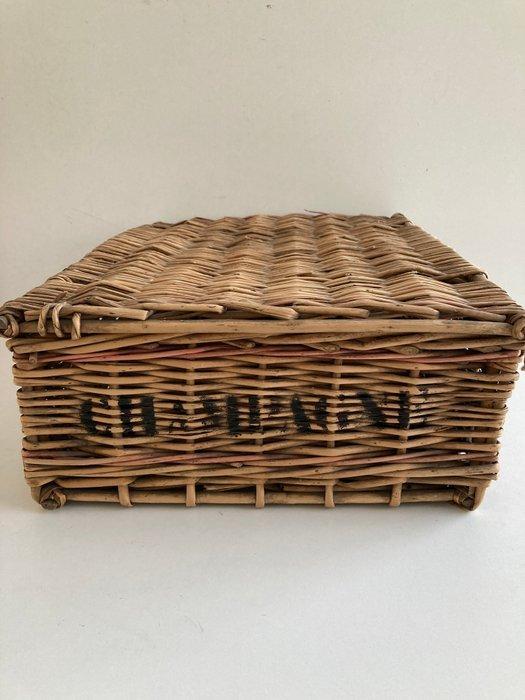 Glacière (8) - Panier en osier ancien pour champagne,, Antiek en Kunst, Antiek | Keukengerei