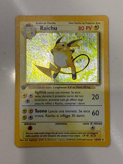 Wizards of The Coast - 1 Card - Pokémon - Raichu - WOTC, Hobby en Vrije tijd, Verzamelkaartspellen | Pokémon