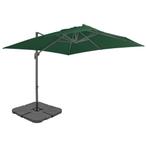 vidaXL Parasol met draagbare voet groen, Verzenden