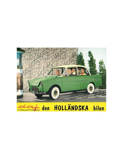 1959 DAF VARIOMATIC LEAFLET ZWEEDS, Boeken, Auto's | Folders en Tijdschriften