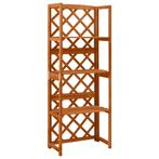 vidaXL Latwerk met schappen 55x30x140 cm massief vurenhout, Verzenden, Nieuw