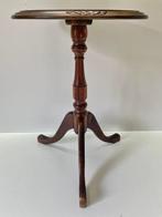 Wijntafel met groen lederen inleg - Table dappoint - Bois,, Antiek en Kunst