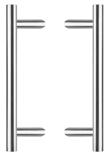 Intersteel Set Deurgrepen T-schuin 600x90x30 HoH 400 mm RVS, Doe-het-zelf en Bouw, Deuren en Vliegenramen, Ophalen of Verzenden