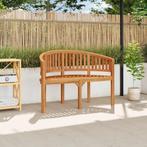 vidaXL Bananenbank 120 cm massief teakhout, Tuin en Terras, Verzenden, Nieuw