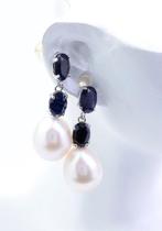 Zonder minimumprijs - Oorbellen - 14 karaat Witgoud Parel -, Nieuw