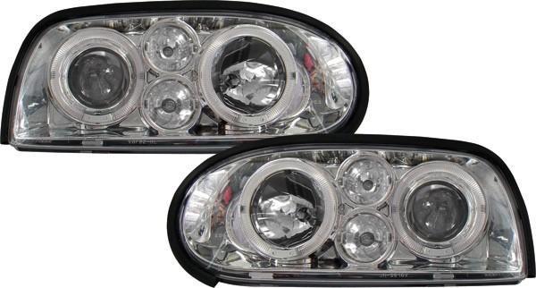 Koplampen Angel Eyes | Volkswagen Golf 3 | chroom, Auto-onderdelen, Verlichting, Nieuw, Volkswagen, Verzenden