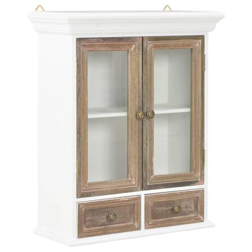 vidaXL Armoire murale Blanc 49x22x59 cm Bois, Maison & Meubles, Armoires | Autre, Neuf, Envoi