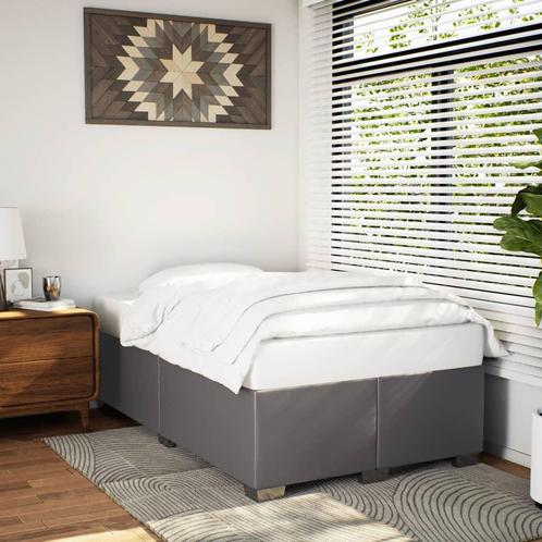 vidaXL Bedframe zonder matras 120x190 cm kunstleer grijs, Huis en Inrichting, Slaapkamer | Bedden, Nieuw, Verzenden