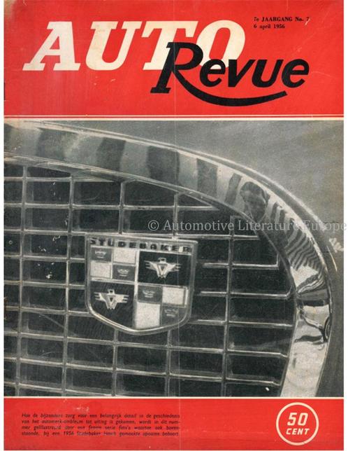 1956 AUTO REVUE MAGAZINE 7 NEDERLANDS, Boeken, Auto's | Folders en Tijdschriften
