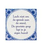 Delfts Blauw Tegel Grootste Grap 14,5cm, Maison & Meubles, Verzenden