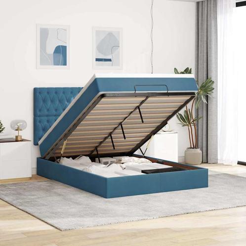 vidaXL Ottoman bed met matrassen 140x190cm fluweel, Huis en Inrichting, Slaapkamer | Bedden, Nieuw, Verzenden