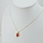 Bloedkoraal - Zilver, Verguld - Ketting met hanger