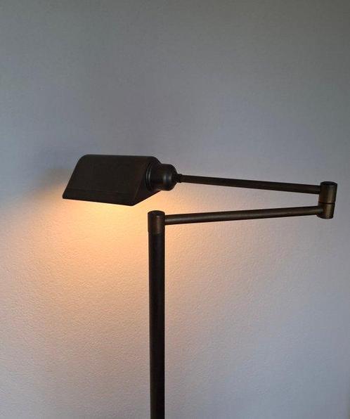 Swingarm vloerlamp - Koper, Messing - Notarislamp zwenkarm, Antiek en Kunst, Curiosa en Brocante