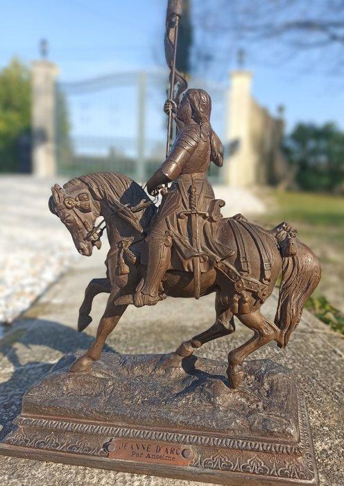 Anselme - Beeldje, Jeanne dArc à cheval - 32 cm -, Antiek en Kunst, Antiek | Boeken en Manuscripten