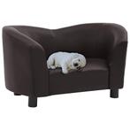 vidaXL Hondenbank 67x41x39 cm kunstleer bruin, Dieren en Toebehoren, Verzenden, Nieuw
