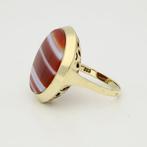 Ring - 14 karaat Geel goud - 7.13ct. tw. - Agaat, Nieuw