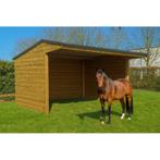 Houten schuilstal paarden 4x3m + extra oversteek van 1,20m -, Nieuw