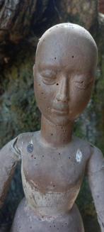 Beeld - Onze Lieve Vrouw - 46 cm - Antiek - Hout, IJzer,