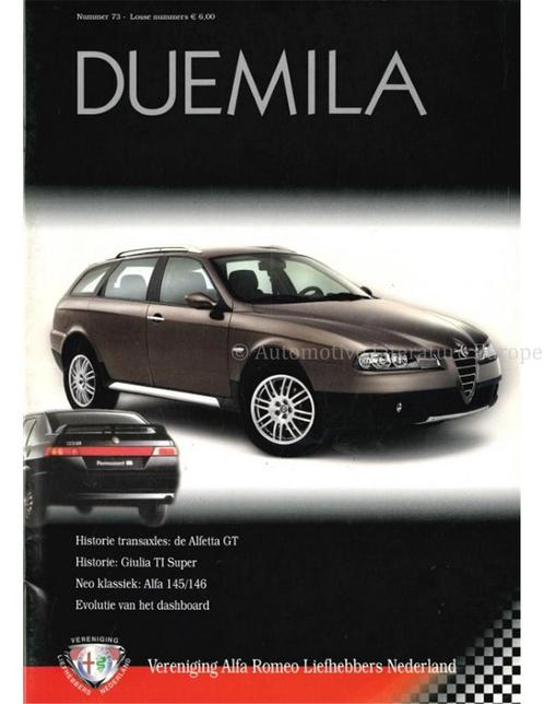 2004 ALFA ROMEO CLUB DUEMILA MAGAZINE 73 NEDERLANDS, Livres, Autos | Brochures & Magazines