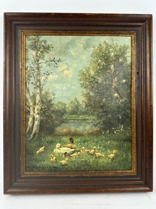 J. Damstra (1898-1986) - Ducks by the water, Antiek en Kunst, Kunst | Schilderijen | Klassiek
