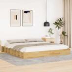 vidaXL Bedframe zonder matras 200x200 cm massief hout eiken, Huis en Inrichting, Slaapkamer | Bedden, Verzenden, Nieuw