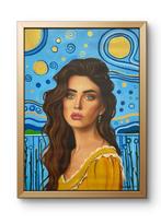 lisbet cuellar (Cuellart) - Blue and gold, Antiek en Kunst