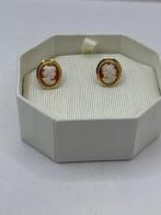18 karaat - Geel goud - Oorbellen - Camee en goud 750