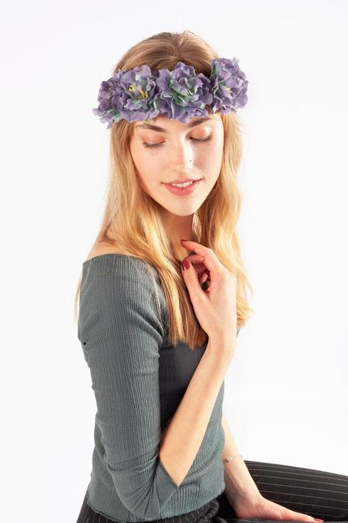 Bloemenkrans Haar Hibiscus Hawaii Paars Bloemen Haarband Lil, Kleding | Dames, Carnavalskleding en Feestkleding, Nieuw, Ophalen of Verzenden
