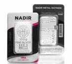 100 gram - Zilver .999 - Nadir - Verzegeld en met, Postzegels en Munten, Edelmetalen en Baren