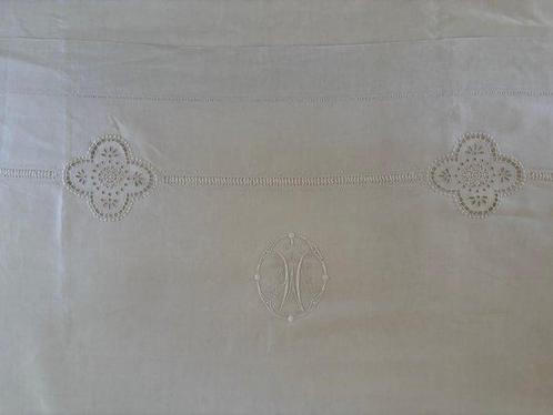 Laken - 315 cm - 250 cm - Antieke Franse Linnen, Antiek en Kunst, Antiek | Tapijten, Tafelkleden en Textiel