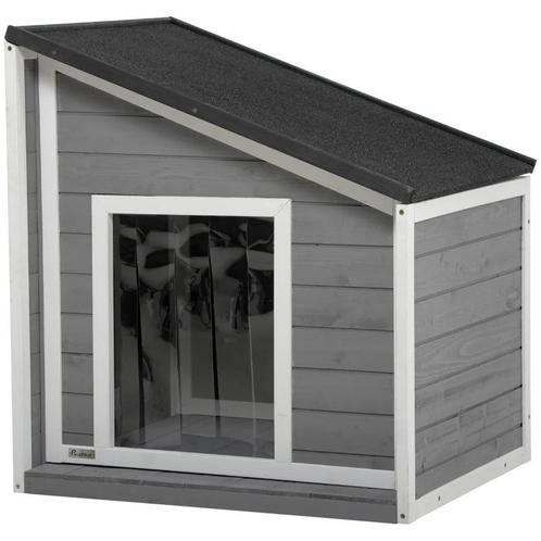 TRUUSK Massief Hout Weerbestendig Hondenhok Asfalt Dak 71cm, Dieren en Toebehoren, Honden-accessoires, Verzenden