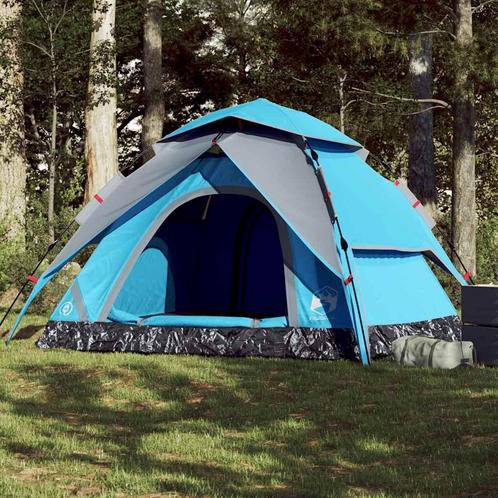 vidaXL Koepeltent 5-persoons snelontgrendeling blauw, Caravanes & Camping, Tentes, Envoi