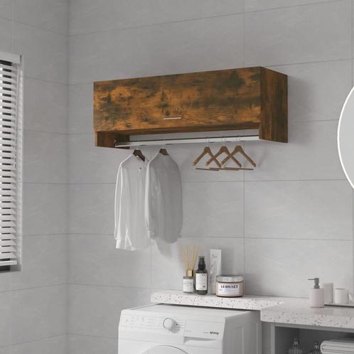 vidaXL Kledingkast 100x32,5x35 cm bewerkt hout gerookt, Huis en Inrichting, Kasten | Kleerkasten, Nieuw, Verzenden