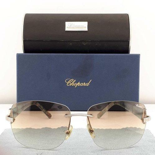 Chopard - Rimless Square Palladium Blue with Baugette, Handtassen en Accessoires, Zonnebrillen en Brillen | Dames