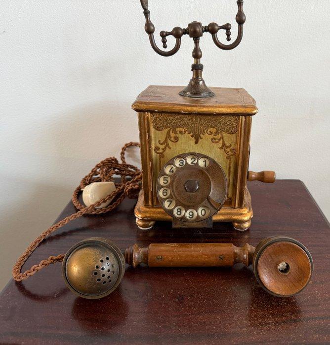 Telcer - Analoge telefoon - Brons, Hout, IJzer, Koper, Antiek en Kunst, Kunst | Designobjecten