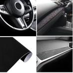 Alcantara-Look Interieur wrap | Zwart | Breedte 152CM | Leng, Auto diversen, Tuning en Styling, Verzenden