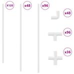 vidaXL PVC Pijp 12 pcs Wit 12,2 x 1,8 x 500 mm PP, PE, Verzenden, Nieuw