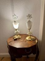 Lampe de table de chevet (2) - Laiton, Verre