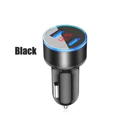 CHARGEUR RAPIDE BRIQUET DOUBLE LCD USB 4.8 EN NOIR, Auto diversen, Autoradio's, Verzenden