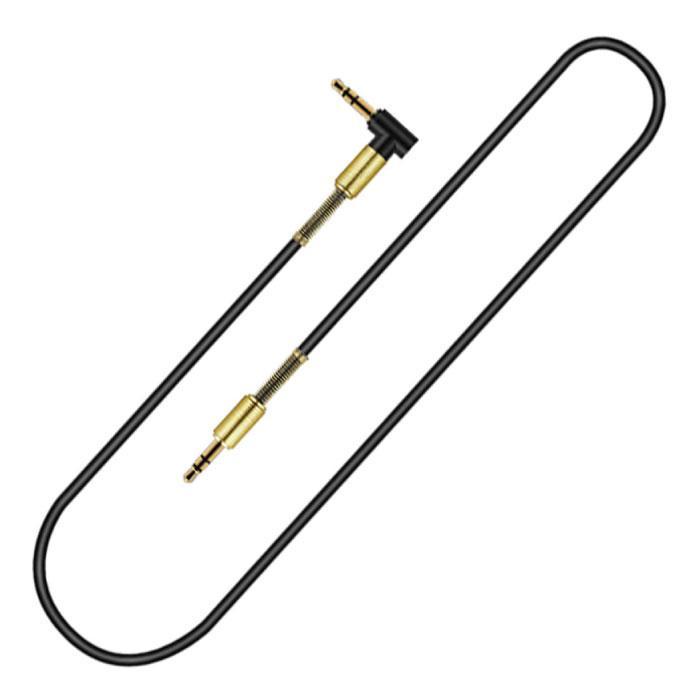 3.5mm AUX Kabel Verguld - Audio Jack - 1.8 Meter - Zwart, Informatique & Logiciels, Pc & Câble réseau, Envoi
