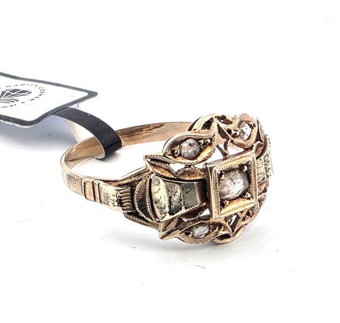 Zonder minimumprijs - Ring - 9 kt. Roségoud Diamant, Bijoux, Sacs & Beauté, Bagues