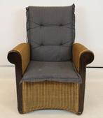 Lounge stoel - Hout, Gevlochten riet, Antiek en Kunst