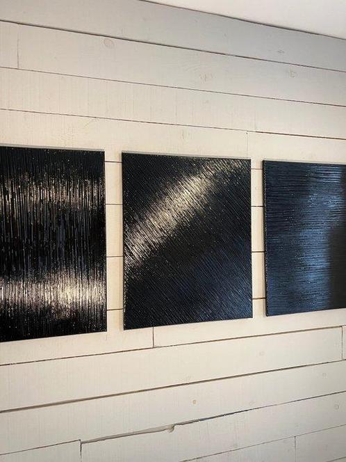 Ronan Martin - Noir de carbone - Hommage à Pierre Soulages, Antiquités & Art, Art | Peinture | Moderne