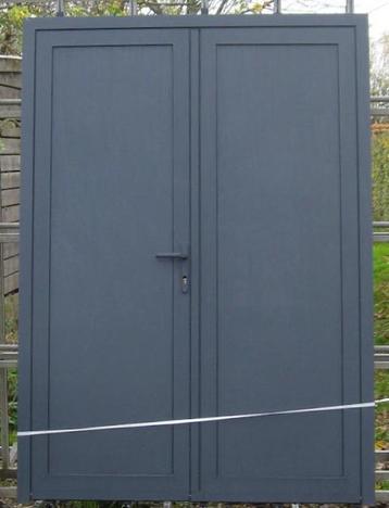 aluminium dubbel deur , buitendeur 155 x 216 antraciet 7016 beschikbaar voor biedingen